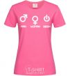 Женская футболка Man woman geek Ярко-розовый фото