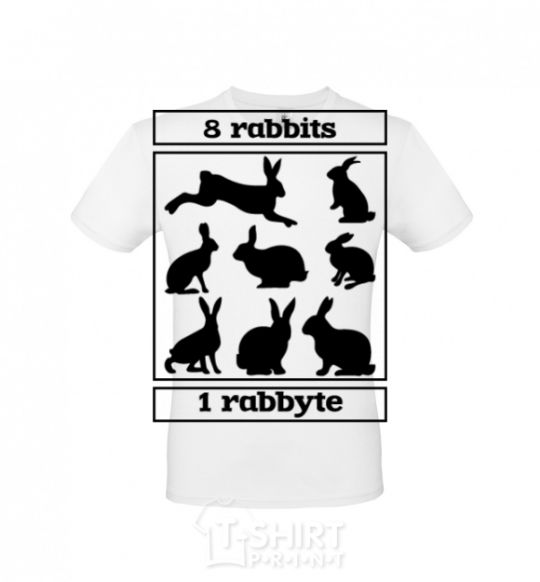 Men's T-Shirt 8 rabbits 1 rabbyte White фото