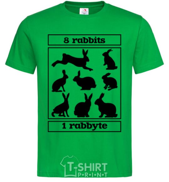 Men's T-Shirt 8 rabbits 1 rabbyte kelly-green фото