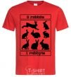 Men's T-Shirt 8 rabbits 1 rabbyte red фото