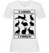 Women's T-shirt 8 rabbits 1 rabbyte White фото