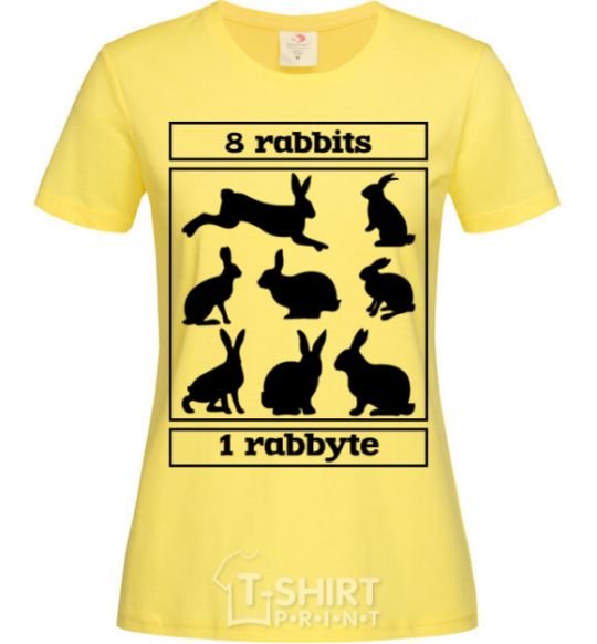 Women's T-shirt 8 rabbits 1 rabbyte cornsilk фото