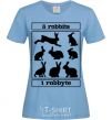 Women's T-shirt 8 rabbits 1 rabbyte sky-blue фото