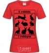 Women's T-shirt 8 rabbits 1 rabbyte red фото