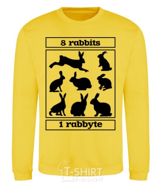 Sweatshirt 8 rabbits 1 rabbyte yellow фото