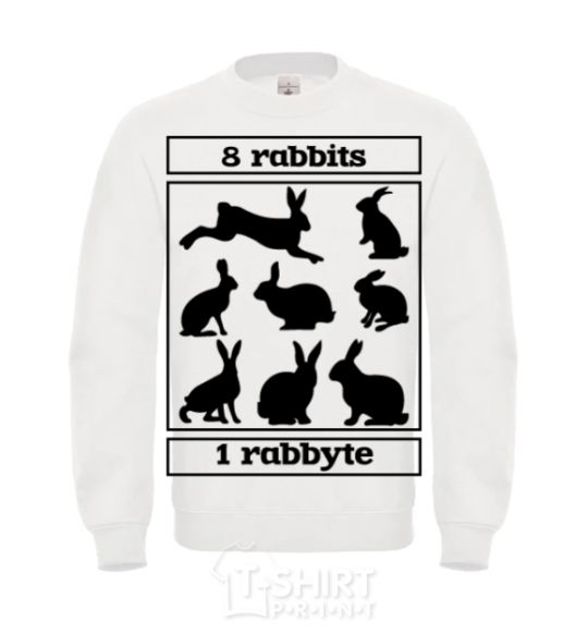 Свитшот 8 rabbits 1 rabbyte Белый фото