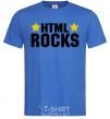 Мужская футболка HTML Rocks Ярко-синий фото