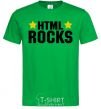 Мужская футболка HTML Rocks Зеленый фото