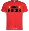 Мужская футболка HTML Rocks Красный фото