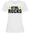 Women's T-shirt HTML Rocks White фото