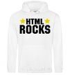 Men`s hoodie HTML Rocks White фото