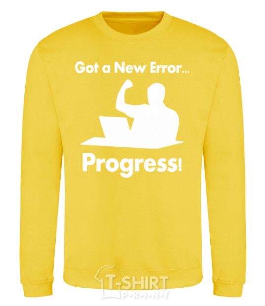 Sweatshirt Got a new Error yellow фото