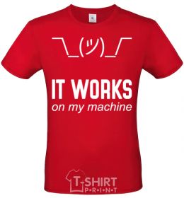 Men's T-Shirt It works on my machine red фото