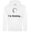 Men`s hoodie I'm thinking White фото