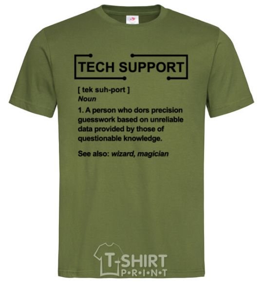 Men's T-Shirt Tech support millennial-khaki фото