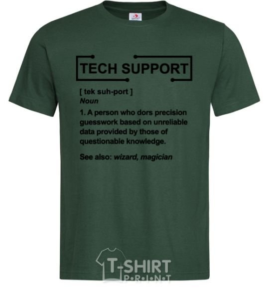 Men's T-Shirt Tech support bottle-green фото