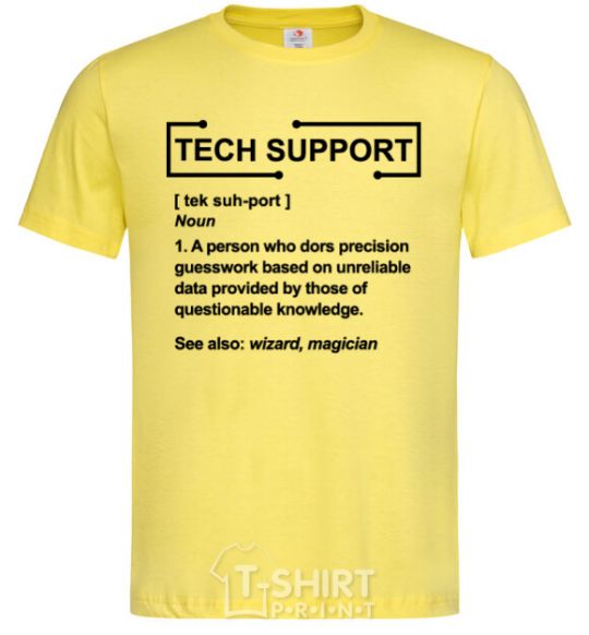Men's T-Shirt Tech support cornsilk фото