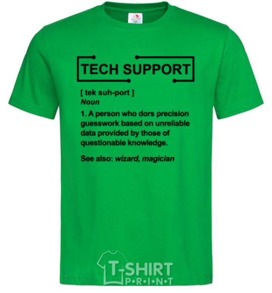 Men's T-Shirt Tech support kelly-green фото