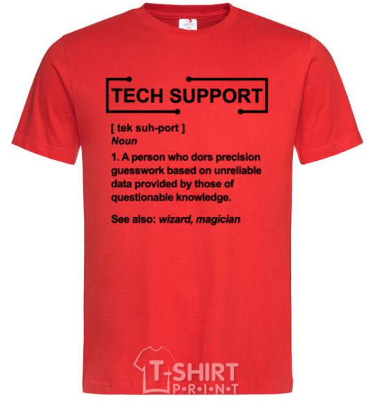 Men's T-Shirt Tech support red фото