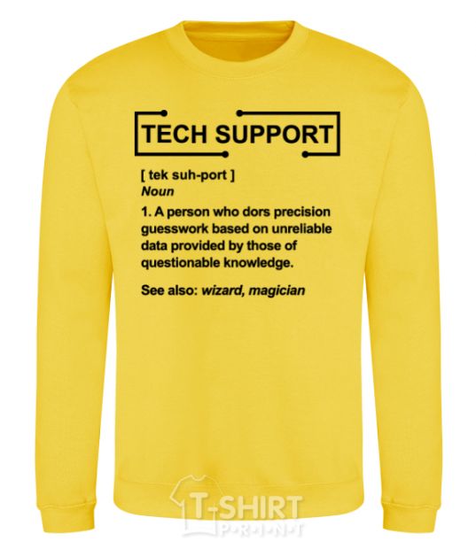 Sweatshirt Tech support yellow фото