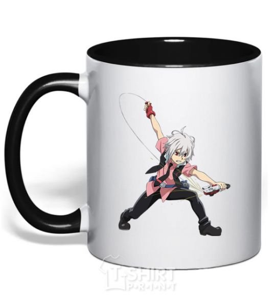 Mug with a colored handle Shu Kurenai black фото