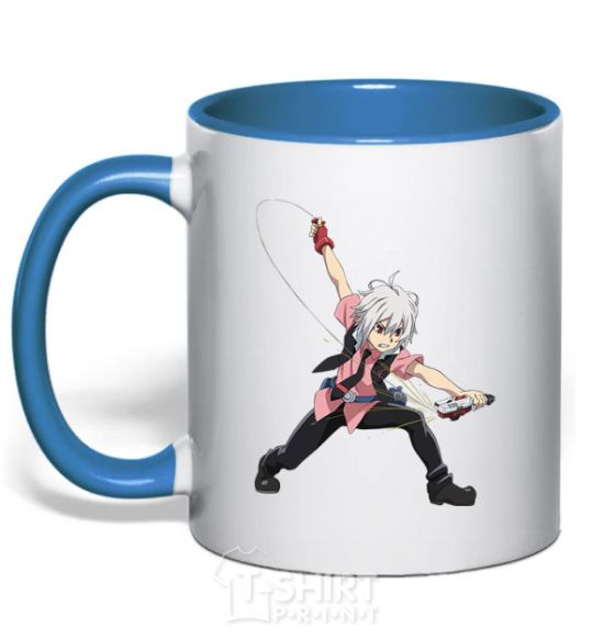 Mug with a colored handle Shu Kurenai royal-blue фото