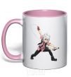 Mug with a colored handle Shu Kurenai light-pink фото
