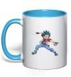 Mug with a colored handle Walt Aoi sky-blue фото