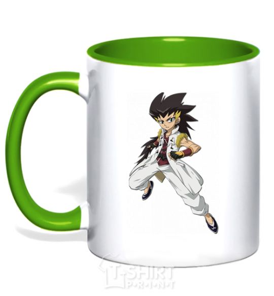 Mug with a colored handle Dashan Wang kelly-green фото