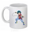 Ceramic mug Beyblade Walt Aoi White фото