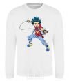 Sweatshirt Beyblade Walt Aoi White фото