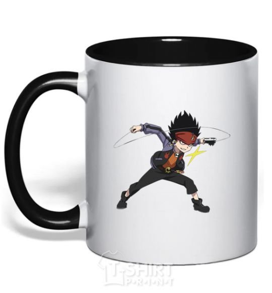 Mug with a colored handle Daina Kurogami black фото