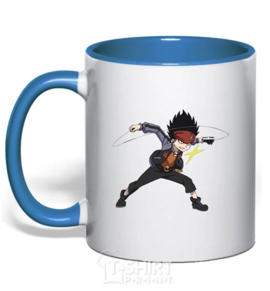 Mug with a colored handle Daina Kurogami royal-blue фото