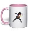 Mug with a colored handle Daina Kurogami light-pink фото