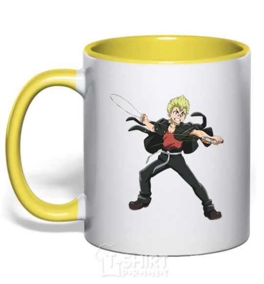 Mug with a colored handle Rantaro Kiyama yellow фото