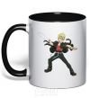 Mug with a colored handle Rantaro Kiyama black фото