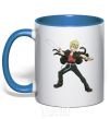 Mug with a colored handle Rantaro Kiyama royal-blue фото