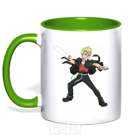 Mug with a colored handle Rantaro Kiyama kelly-green фото