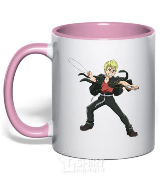 Mug with a colored handle Rantaro Kiyama light-pink фото