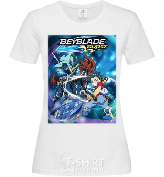 Женская футболка BEYBLADE BURST Белый фото