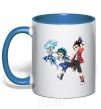 Mug with a colored handle BEYBLADE BURST heroes royal-blue фото