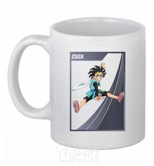 Ceramic mug Cuza card White фото