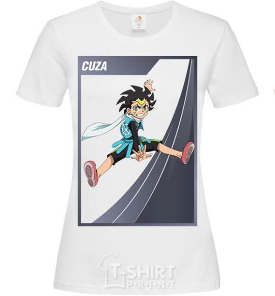 Women's T-shirt Cuza card White фото