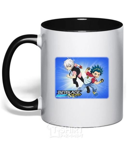 Mug with a colored handle BEYBURST black фото