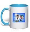 Mug with a colored handle BEYBURST sky-blue фото