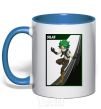 Mug with a colored handle Silas royal-blue фото