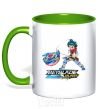 Mug with a colored handle Walt's attack kelly-green фото