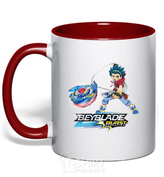 Mug with a colored handle Walt's attack red фото