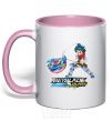 Mug with a colored handle Walt's attack light-pink фото