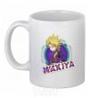 Ceramic mug Wakiya badge White фото